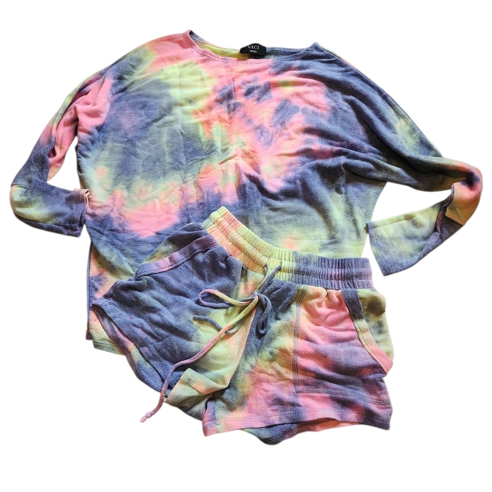 Vici Multicolor Tie-Dye Short Set